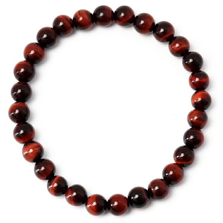 レッドタイガーアイ 6mm シンプル ブレスレット 仕事運 タイガーアイ ブレスレット 運気 性別 メンズ 金運 シンプル
