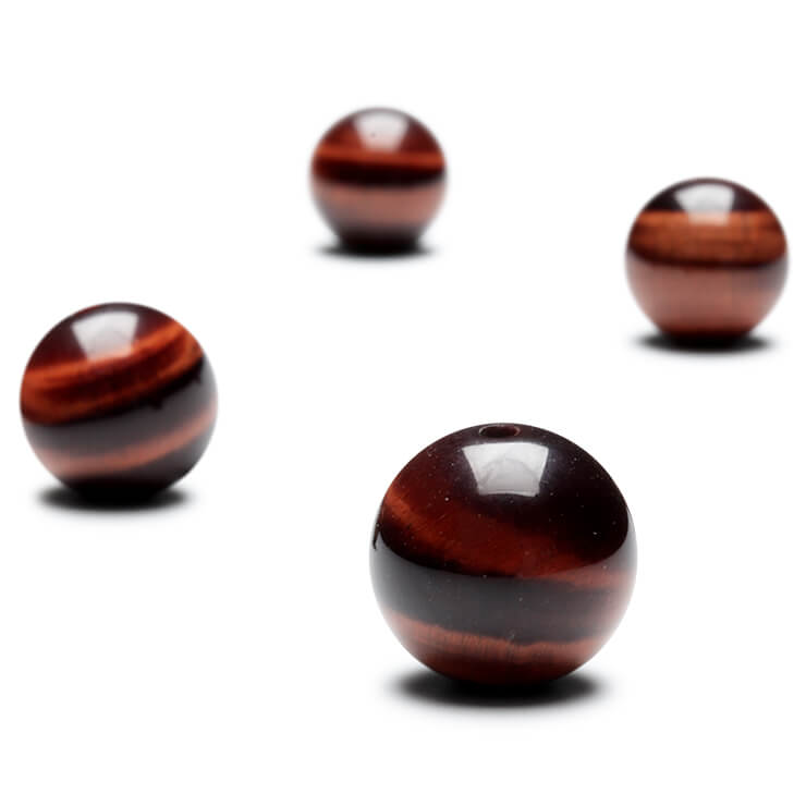 【1粒売り ビーズ】レッドタイガーアイ 6mm ブラウン 仕事運 運気 素材 パーツ 金運 天然石 パワーストーン バラ売り 丸玉 粒