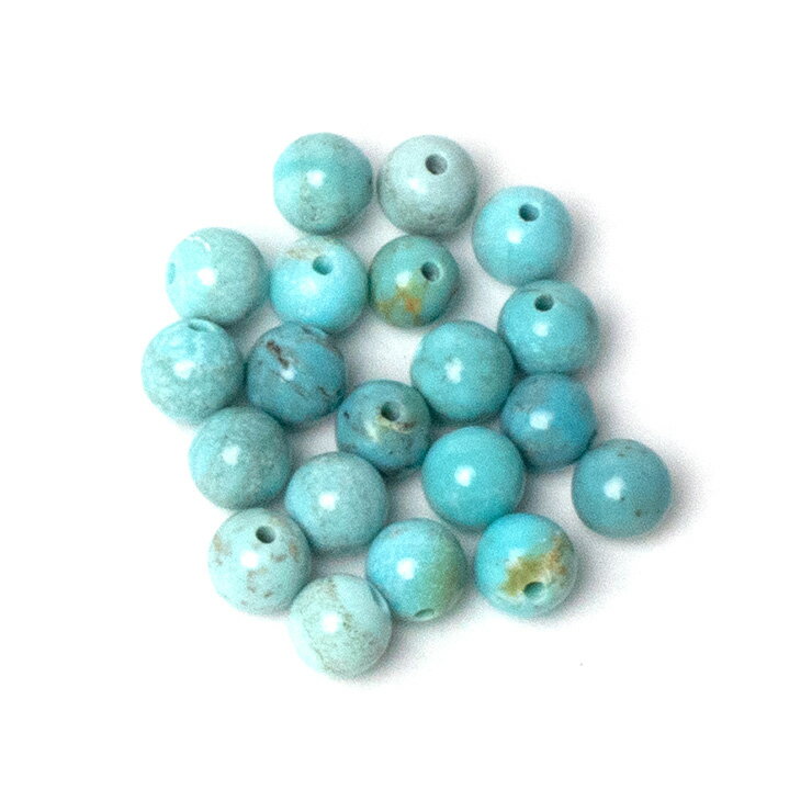 【1粒売り/ビーズ】ターコイズ 4mm/ 魔除け 厄除け ブルー 12月 運気 グリーン 天然 てんびん座 素材 パーツ 人間関係 天然石 星座石 誕生石 パワーストーン バラ売り ブレスレット 手作り 材料 ハンドメイドパーツ