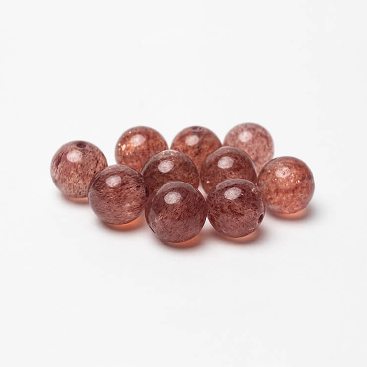 【粒売り/バラ売り】ストロベリーアベンチュリン 8mm/ 運気 素材 パーツ ピンク ピンク アベンチュリン 人間関係 癒し 天然石