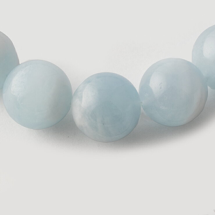 【一点もの】アクアマリン 12mm シンプル ブレスレット【鑑別書付き】 ブルー やぎ座 家庭円満 運気 ふたご座 性別 3月 結婚運 メンズ 星座石 誕生石 アクアマリン ブレスレット