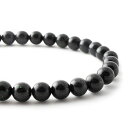 【一点もの】ブラックマトリックスオパール 6mm シンプル ブレスレット【鑑別書付き】/ 仕事運 運気 性別 メンズ 10月 さそり座 願望成就 星座石 誕生石