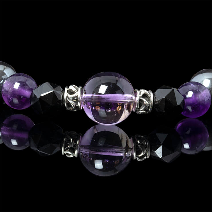 【X.G】パワーストーン ブレスレット アメトリン ブレスレット アメジスト 8月 魔除け 厄除け ブラック ブラックスピネル 仕事運 シトリン 恋人 夫婦円満 デザイン 2月 運気 ふたご座 星座石 誕生石