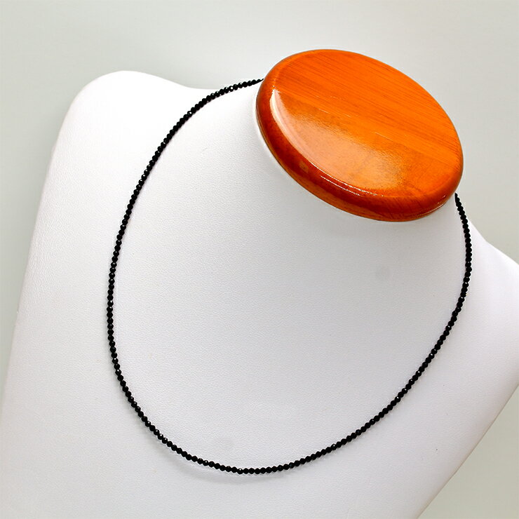 パワーストーン ネックレス 【X.G】パワーストーン ネックレス ブラックスピネル2mm シンプルネックレス 天然石 ビーズ ネックレス 8月 仕事運 運気 性...