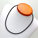 【X.G】パワーストーン ネックレス ブラックスピネル3mm シンプルネックレス 父の日 プレゼント 天然石 ビーズ ネックレス 8月 仕事運 運気 性別 2m...