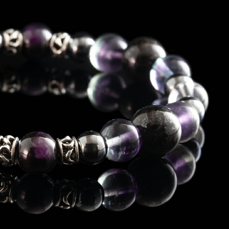 パワーストーン ブレスレット メンズ【X.G】スギライト ブラックルチルクォーツ メンズ ブレスレット 4月 魔除け 厄除け 仕事運 デザイン 運気 性別 グレ...