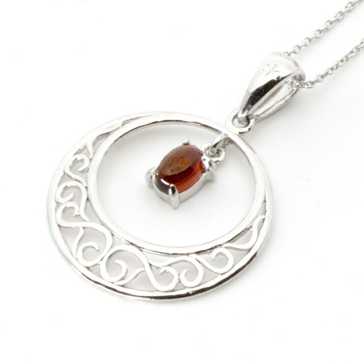 月のペンダント ガーネット パワーストーン ネックレス レディース おひつじ座 恋愛 目標達成 運気 1月 レッド 天然石 星座石 誕生石 天然石 ペンダント 誕生石 ネックレス