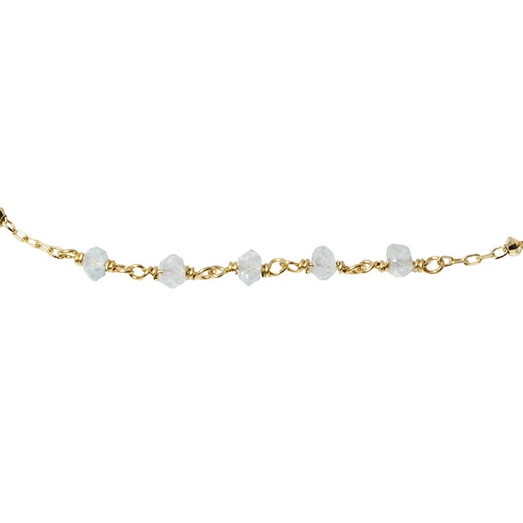 11月誕生石 K10YG ブルートパーズ ブレスレット｜Blue Topaz Bracelet