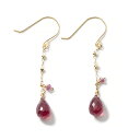 7月誕生石 K10YG ルビー ピアス│Ruby Pierced earrings レディース デザインブレスレット 天然石 アクセサリー ギフト