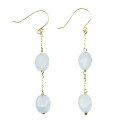 3月誕生石 K10YG アクアマリン ピアス│Aquamarine Pierced earrings