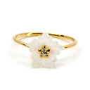 6月誕生石 K10YG ムーンストーン・ダイヤモンド リング│Moonstone Diamond Ring #9