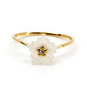 6月誕生石 K10YG ムーンストーン・ダイヤモンド リング│Moonstone Diamond Ring #13