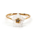 4月誕生石 K10PG クリスタル・ダイヤモンド リング│Quartz Diamond Ring #9