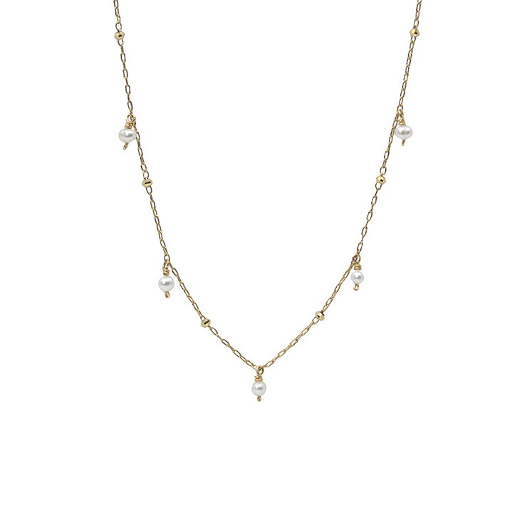 6月誕生石 K10YG 淡水パール ネックレス│Pearl Necklace