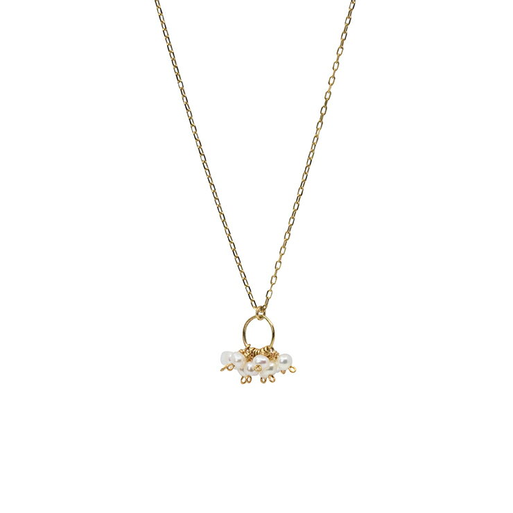 6月誕生石 K10YG 淡水パール ネックレス│Pearl Necklace