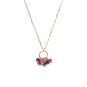 K10YG レッドストーン ネックレス│Red Stones Necklace