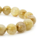 【一点もの】ゴールドルチルクォーツ12mm シンプルブレスレット【鑑別書付き】