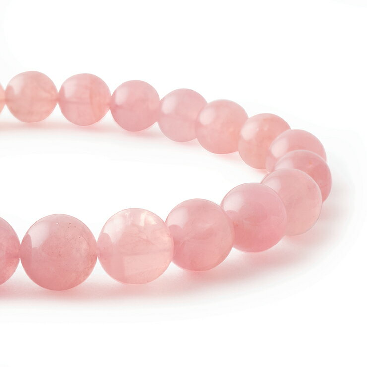 【一点もの】ディープ ローズクォーツ 8mm シンプル ブレスレット【鑑別書付き】 縁結び 運気 性別 恋愛成就 メンズ 10月 ピンク おうし座 星座石 誕生...