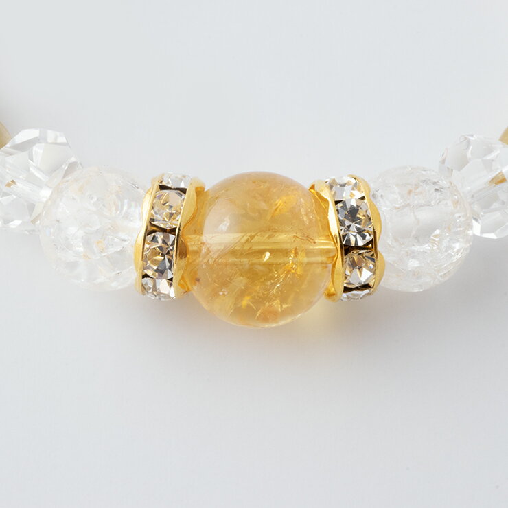 【winQ】クリスタルカラーブレスレット シトリン 仕事運 運気 ふたご座 金運 11月 イエロー 星座石 誕生石 シトリン ブレスレット