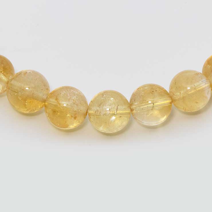【一点もの】シトリン8mm シンプルブレスレット【鑑別書付き】 パワーストーン 天然石 11月 誕生石 ブレスレット 金運 仕事運 メンズ レディース ギフト プレゼント