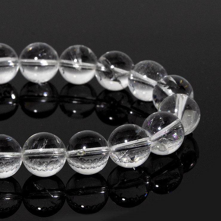 パワーストーン ブレスレット【一点もの】レムリアンシードクリスタル10mm シンプルブレスレット【鑑別書付き】 4月 仕事運 本水晶 運気 性別 しし座 恋愛成...