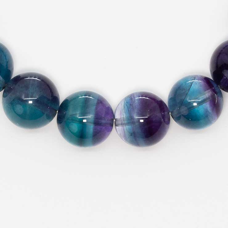 【一点もの】バイカラーフローライト12mm シンプルブレスレット【鑑別書付き】 パワーストーン 天然石 ブレスレット メンズ レディース ギフト プレゼント