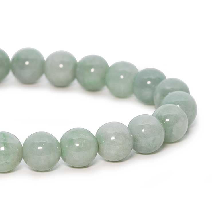 【一点もの】糸魚川翡翠8mm シンプルブレスレット【鑑別書付き】