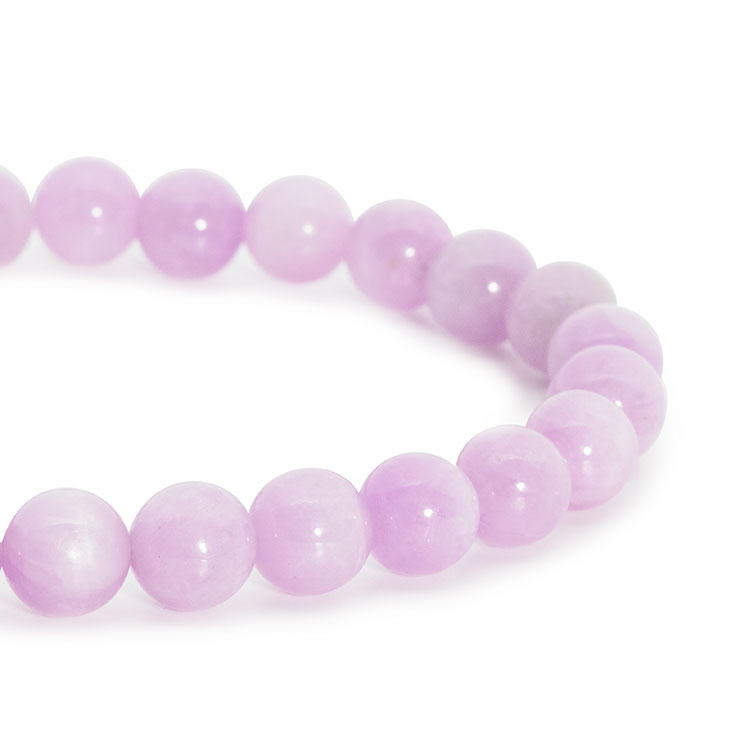 【一点もの】クンツァイト8mm シンプルブレスレット【鑑別書付き】