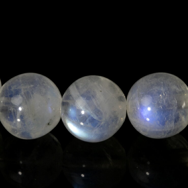 【一点もの】ホワイトラブラドライト 7mm シンプルブレスレット【鑑別書付き】