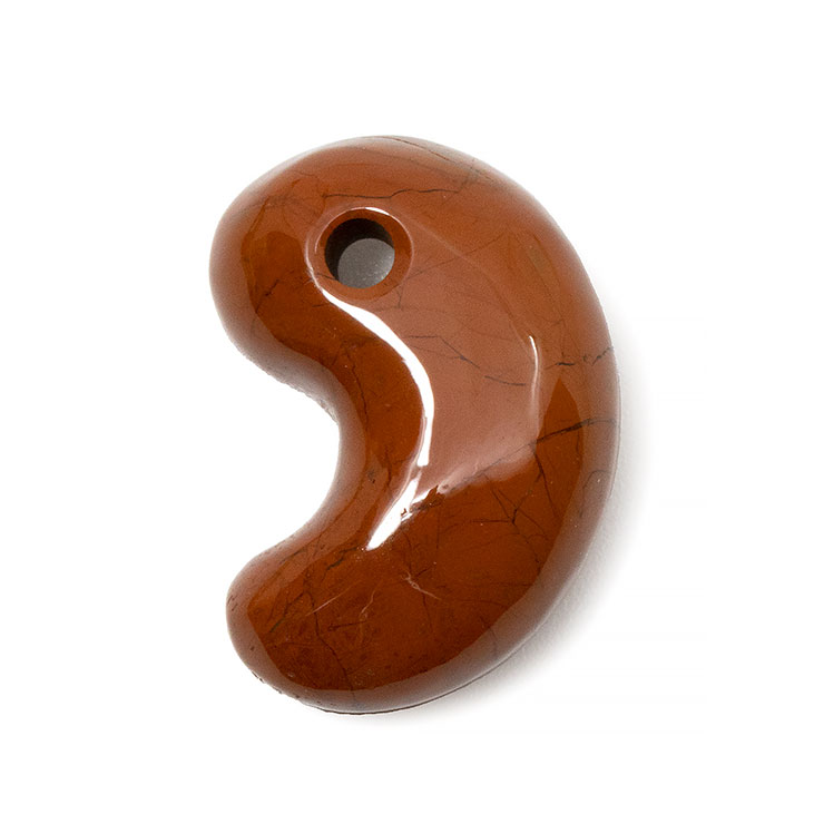 【一点もの】勾玉 佐渡赤玉石 23mm【鑑別書付き】