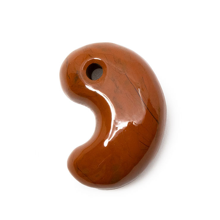 【一点もの】勾玉 佐渡赤玉石 25mm【鑑別書付き】