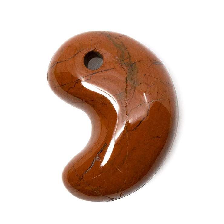 【一点もの】勾玉 佐渡赤玉石 29mm【鑑別書付き】