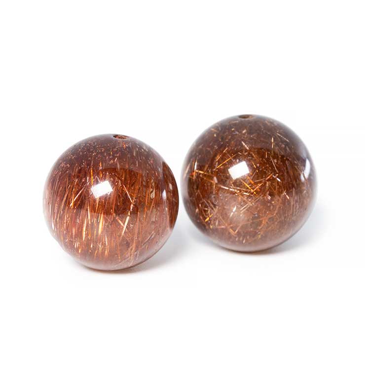 【高品質】 レッドルチル 粒 きめ細やかな美しさ シラー入りレッドルチルクォーツ 約12ミリ【GHTU21