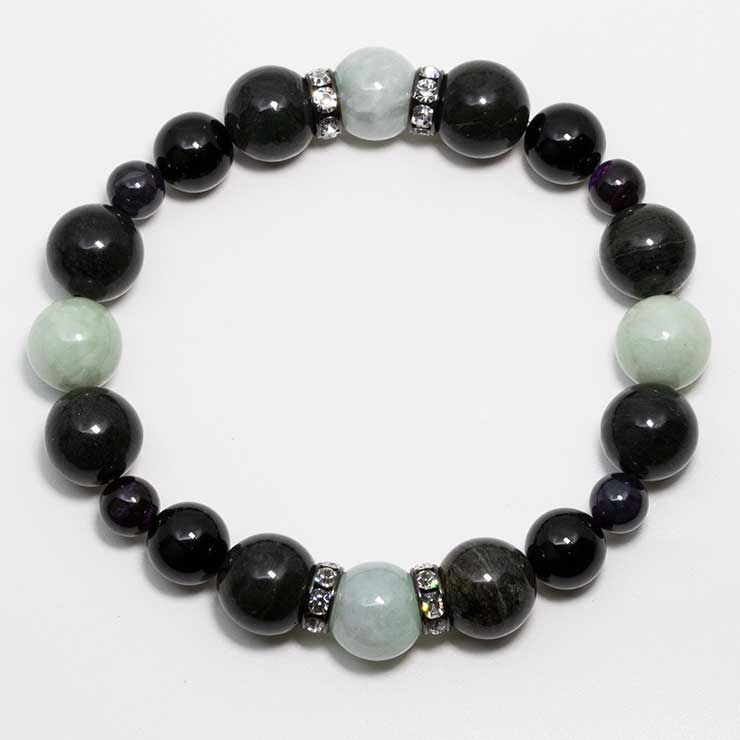 ブレスレット ゴールデン ダンビュライト 6.0mm玉 品質ランク-AA＋ ヒーリングブレス 魂を照らす石 アクセサリ 天然石 パワーストーン