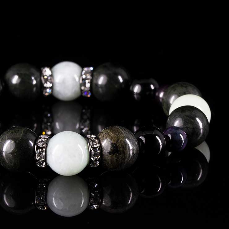 【X.G 一点もの】翡翠・神居古潭石 デザインブレスレット