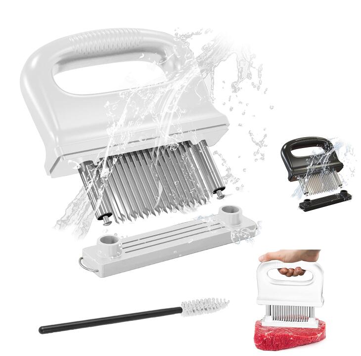 ミートテンダライザー 48刃 肉叩き 肉筋切り器 ステンレス製 分解して洗浄でき ミートテンダー 筋切り ..