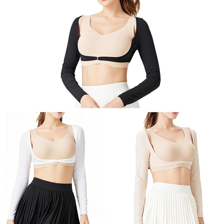 アームカバー レディース UVカット 長袖 ゴルフインナー夏用 ひんやり ゴルフウェア アンダーシャツ 冷感 スポーツ 日焼け対策 運動 アウトドア