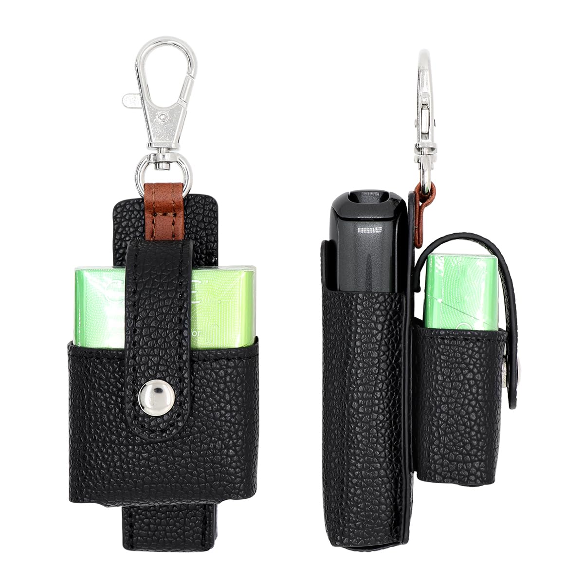 プルームオーラケース 持ち運び便利 Ploomケース 最新型Ploom aura用カバー 電子タバコケース オシャレ シンプル スッキリ ヒートスティック カラビナ付き 全部収納 ホルダー シガレットケース