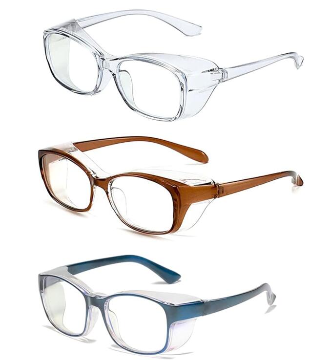 ゴーグル メガネ 花粉 黄砂 飛沫 PM2.5 対策 ブルーライトカット UVカット 曇らない 軽量 透明