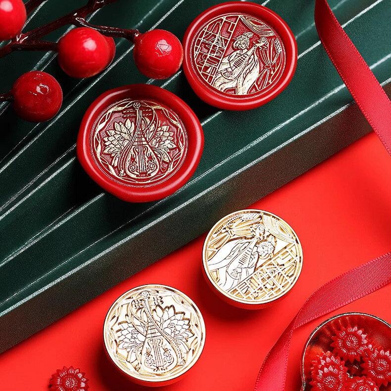 ワックスシールスタンプ 封蝋 真鍮製 木製ハンドル 取り外し可能 シーリングワックススタンプ DIY 工芸 洋式 結婚式 告白 手紙 パーティー招待状 手作りクラフト用品