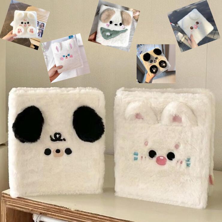 シール帳A6 バインダー 女の子向け ふわふわ可愛い動物デザイン シール バインダー付き A6 6穴 1格内ページ10枚