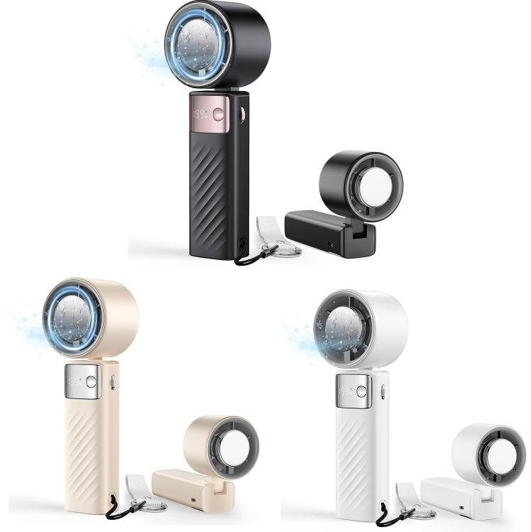 携帯扇風機 ハンディファン 冷却プレート付き 手持ち扇風機 3in1 瞬時冷感 卓上扇風機 6000mAh大容量 折畳み可能 急速冷却-16℃ 1-199無段階風力調節 強力 7枚羽根超高速大風量 涼しい ハンディ 長時間稼動 LED表示 USB充電式 軽量 小型