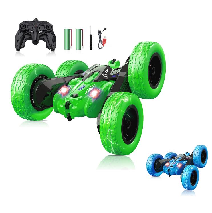 【2025年昇級版】ラジコンカー 子供向け スタントカー 360度両面ロールラジコン オフロード車 2.4Ghz高..