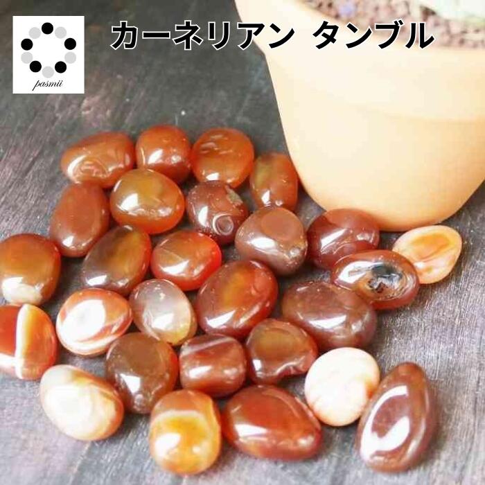 カーネリアン タンブル S～2Lサイズ 1個 天然石 カルセドニー 握り石 マク...