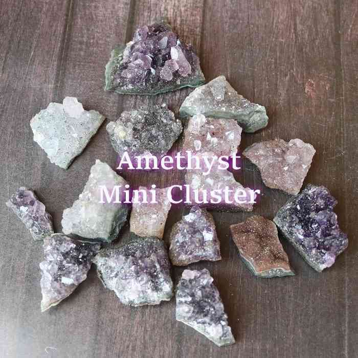 アメジスト クラスター ミニ ミニ 原石 ブラジル産 おまかせ 50gセット 紫水晶 置物 パワーストーン アロマストーン 鉱物