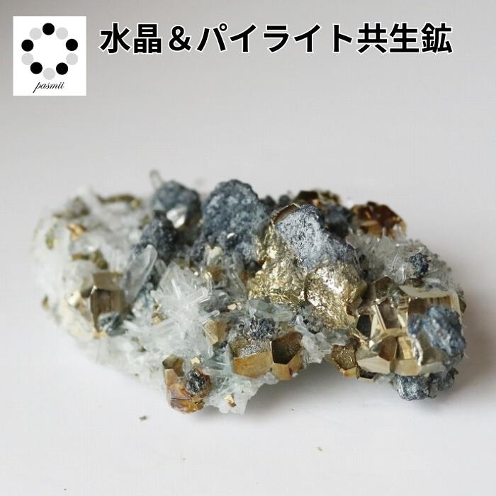 水晶 パイライト共生鉱 現物 原石 70g 天然石 1点もの パワーストーン イ...