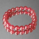 ストロベリークォーツ ブレスレット 9ミリ 天然石 パワーストーン レディース 恋愛運 赤 ブレスレット 苺 水晶 苺水晶 母の日