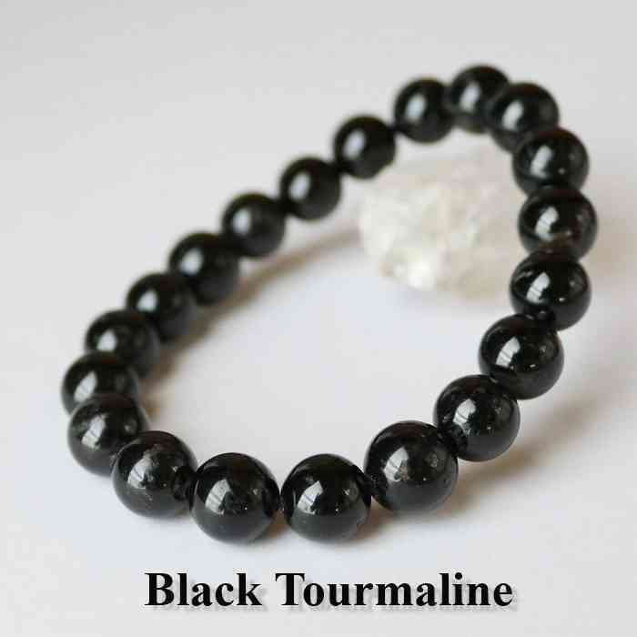 ブラック トルマリン 10mm ブレスレット 天然石 パワーストーン 電気石 10月の誕生石 インテリア 天然石 浄化 オルゴナイト 精神 安定 リラックス ヒ...