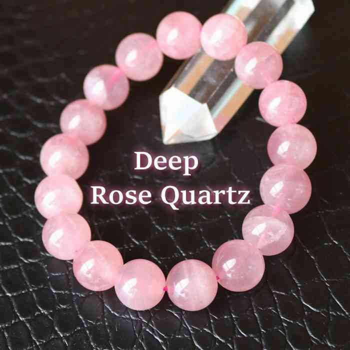 ディープ ローズクォーツ 12mm ブレスレット ディープローズクォーツ ピンク 天然石 パワーストーン レディース 恋愛運 母の日