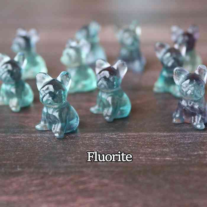 高品質 フローライト フレンチブルドッグ 犬 1個 Fluorite 浄化 インテリア 蛍石 天然石 パワーストーン 置物 石 Stone 開運 インテリア 鉱石 天然石 DOG わんこ